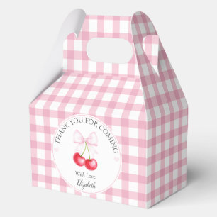 Caja Para Regalos Cherry On Top Bow Baby Shower Gracias Por Venir