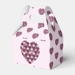Caja Para Regalos Cherry Pink Square y el corazón del Diamante