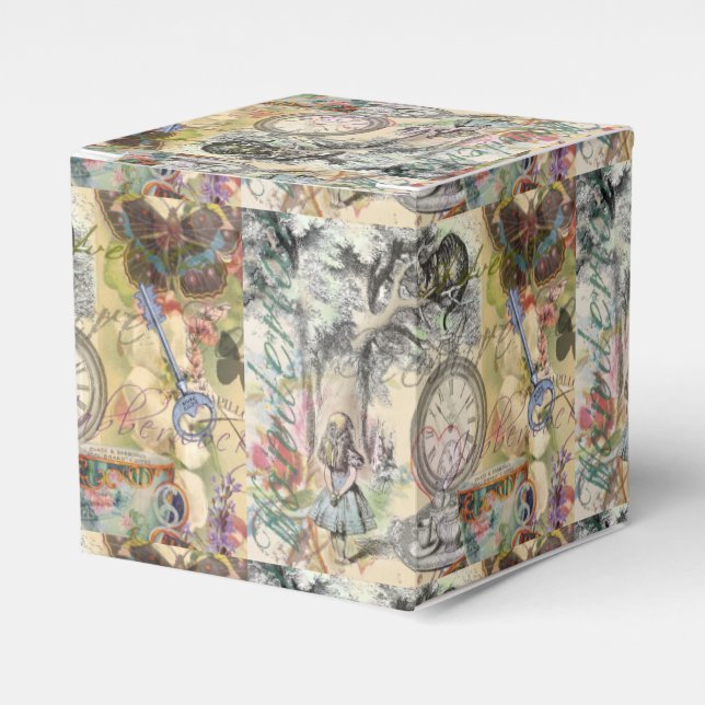 Caja Para Regalos Cheshire Cat Alice Wonderland Classic (Costado Anverso)