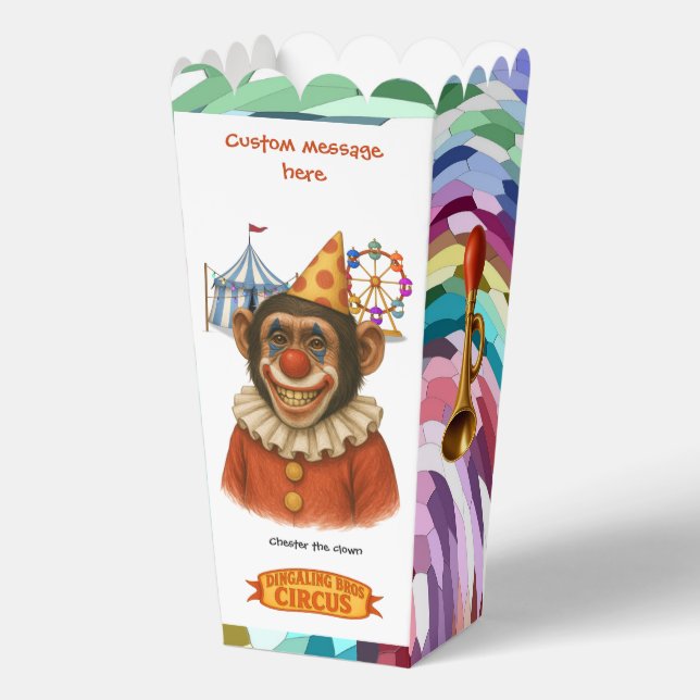 Caja Para Regalos Chester el payaso chimpancé (Anverso)