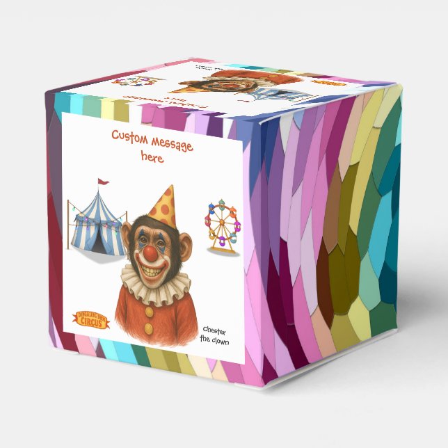Caja Para Regalos Chester el payaso chimpancé (Reverso Costado)