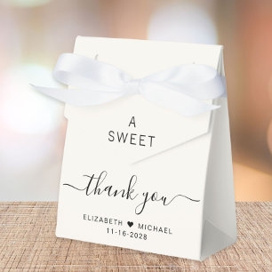 Caja Para Regalos Chic A Sweet Thank You Cream Boda