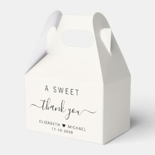 Caja Para Regalos Chic A Sweet Thank You Cream Boda