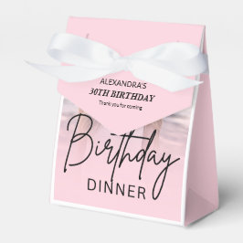 Caja Para Regalos Chic Blush Pink Gradient Photo Birthday Dinner