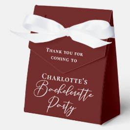 Caja Para Regalos Chic Burgundy Bachelorette Party Personalized