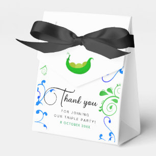 Caja Para Regalos Chic Guisantes Blancos En Una Vaina Bebé Trillizos