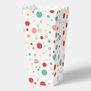 Caja Para Regalos Chic Moderno de Lunares Rojo Turquesa