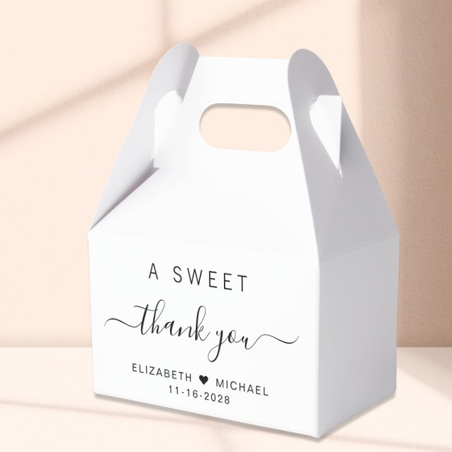 Caja Para Regalos Chic Una Dulce Agradecimiento Boda (Subido por el creador)
