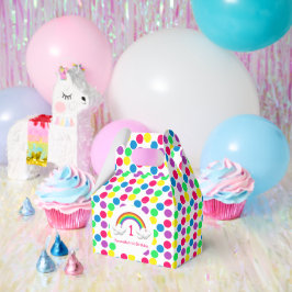 Caja Para Regalos Chica arcoiris Cualquier cumpleaños de edad