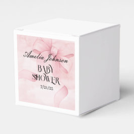 Caja Para Regalos Chica Baby Shower Lazo Rosa Coquette