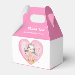 Caja Para Regalos Chica Baby Shower Pink Penguin Animal