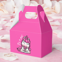 Caja Para Regalos Chica bebé rosa Unicornio Fiesta de revelación de 