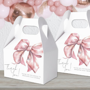 Caja Para Regalos Chica Coqueta de Lazo Rosa Fiesta de Bebé