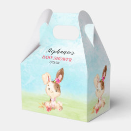 Caja Para Regalos Chica de acuarela Bunny Baby Shower Farm