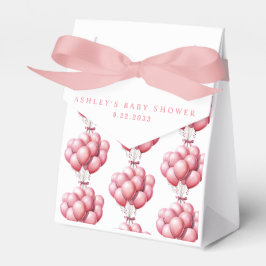 Caja Para Regalos Chica de acuarela de globos rosados Baby Shower