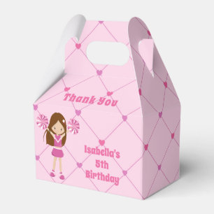Caja Para Regalos Chica de animadores, Personalizado rosado, fiesta