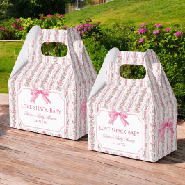 Caja Para Regalos Chica de Baby Shower de Pink Bow Love Shack