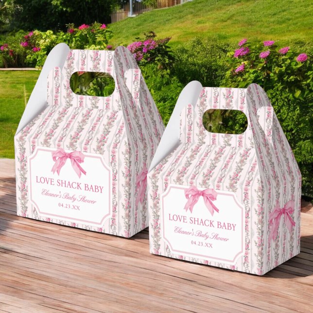 Caja Para Regalos Chica de Baby Shower de Pink Bow Love Shack (Subido por el creador)