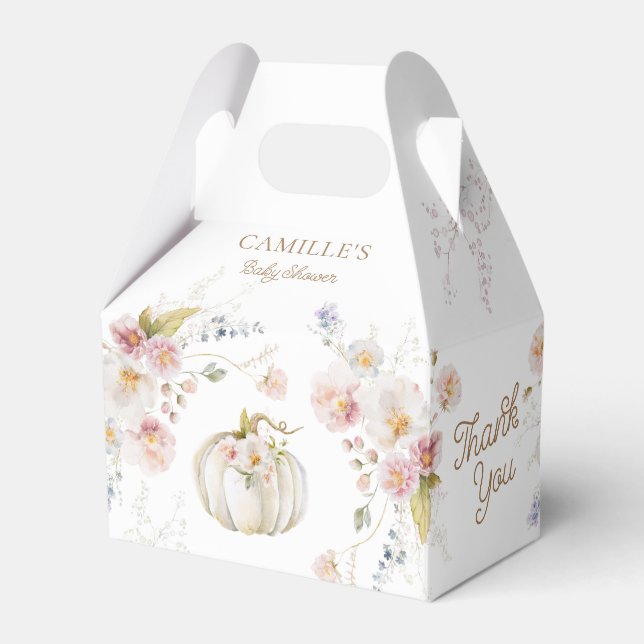 Caja Para Regalos Chica de calabaza Baby Shower (Front Side)