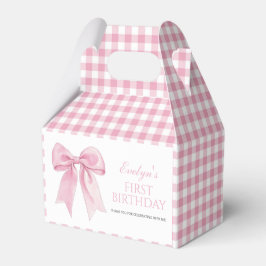 Caja Para Regalos Chica de Coquette de Moda de Bow Rosado Cumpleaños