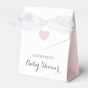 Caja Para Regalos Chica de corazón rosado simple lindo Baby Shower