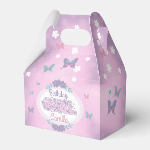 Caja Para Regalos Chica de cumpleaños de la mariposa Favor Box