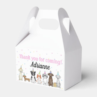 Caja Para Regalos Chica de cumpleaños Dog Paw-ty Personalizada