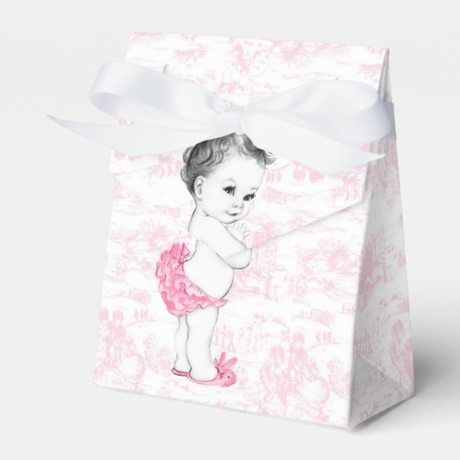 Caja Para Regalos Chica de herramientas rosadas Baby Shower (Front Side)