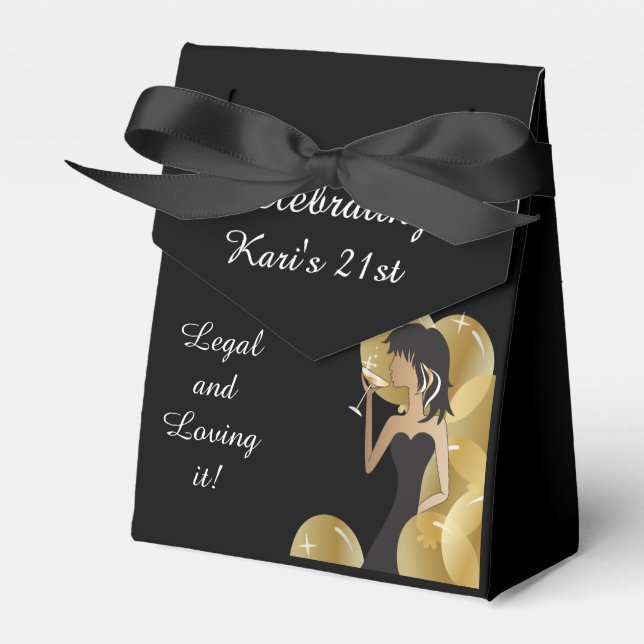 Caja Para Regalos Chica de la Princesa Diva del Partido de los Años (Front Side)