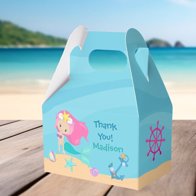 Caja Para Regalos Chica de la Sirenita Cute Personalizado niños Fies (Subido por el creador)