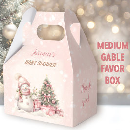 Caja Para Regalos Chica de Navidades de Snowman en Baby Shower Mediu