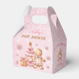 Caja Para Regalos Chica de pan de jengibre Navidades rosados Baby Sh