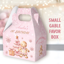 Caja Para Regalos Chica de pan de jengibre Navidades rosados primera