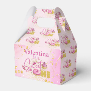 Caja Para Regalos Chica de postres dulces uno rosado Primer Fiesta d
