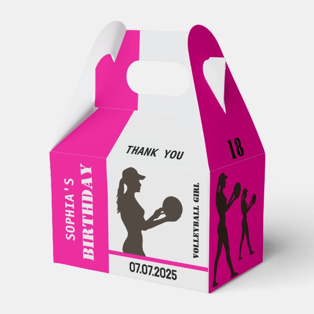 Caja Para Regalos Chica de voleibol, regalo de jugador de voleibol,  (Front Side)