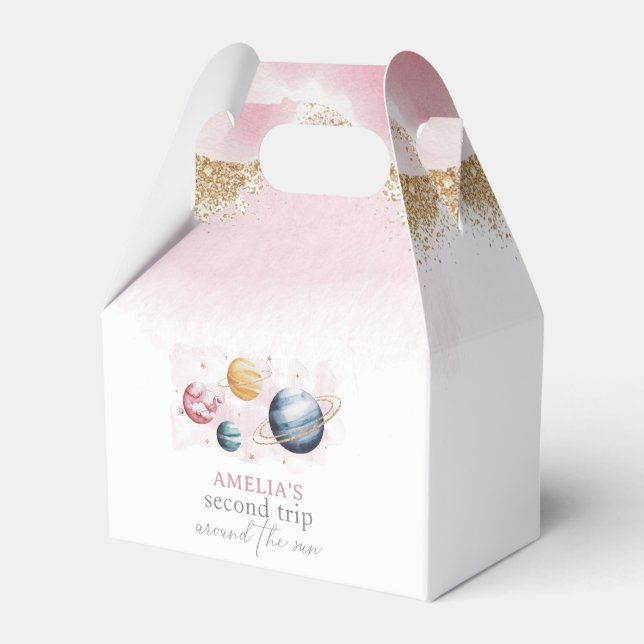 Caja Para Regalos Chica del espacio ultraterrestre Birthday Galaxy S (Front Side)