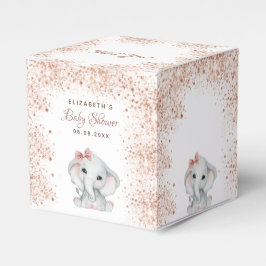 Caja Para Regalos chica del purpurina rosa rosa de elefante de Baby 