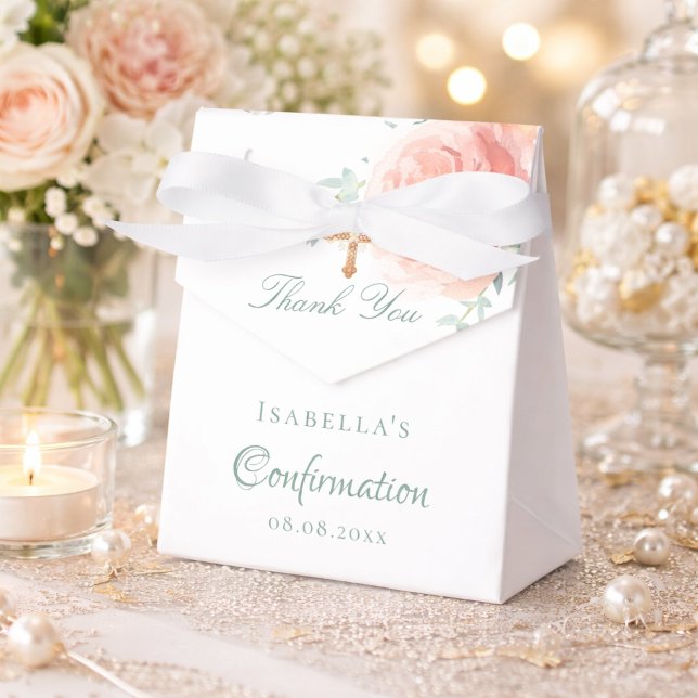 Caja Para Regalos Chica floral rosa rosa rosa rosado de confirmación (Subido por el creador)