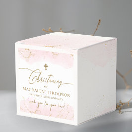 Caja Para Regalos Chica Gold Cross Christening