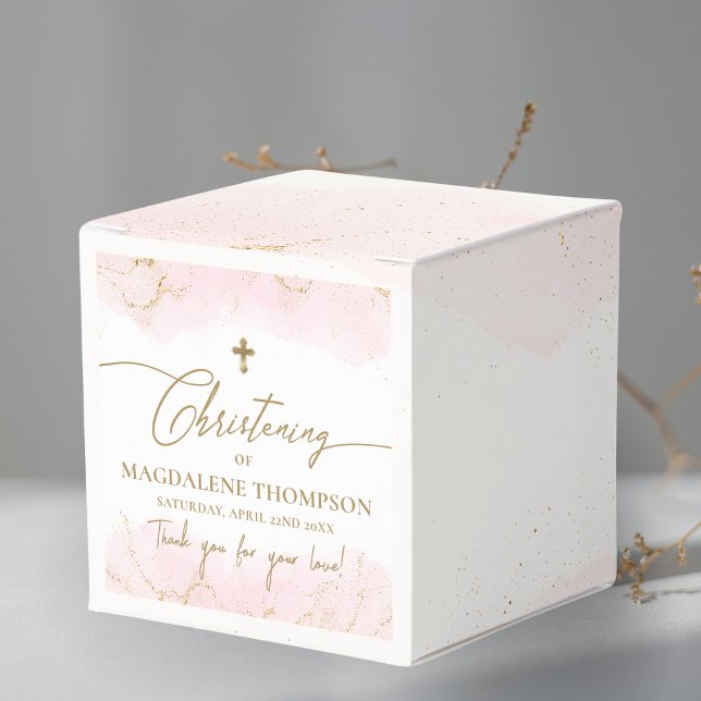 Caja Para Regalos Chica Gold Cross Christening (Subido por el creador)