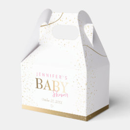 Caja Para Regalos Chica Gold Sparkle Baby Shower