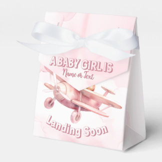 Caja Para Regalos Chica lindo piloto de oso bebé piloto avión rosado