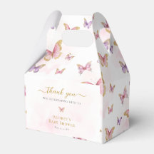 Chica Mariposa Rosa Purpura Dorada Baby Shower