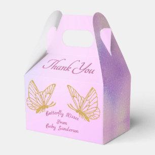 Caja Para Regalos Chica Mariposa Rosa Sparkly Whimsical Baby Shower
