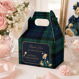 Caja Para Regalos Chica Oso de Peluche Elegante y Preparada para Bab