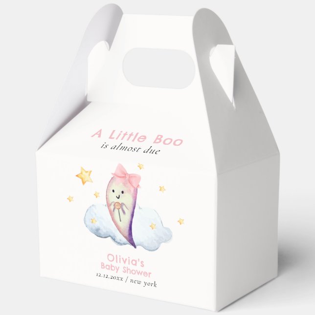 Caja Para Regalos Chica Pequeño Boo Bow Fantasma Halloween Baby Show (Reverso )