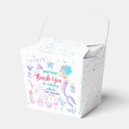 Caja Para Regalos Chica Pink Purple Mermaid Primer Cumpleaños Gracia