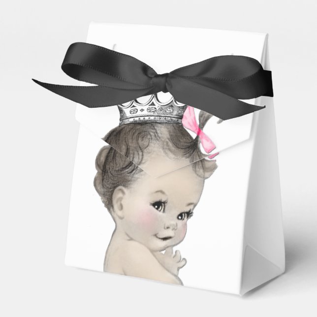 Caja Para Regalos Chica Princesa Rosa Baby Shower (Front Side)