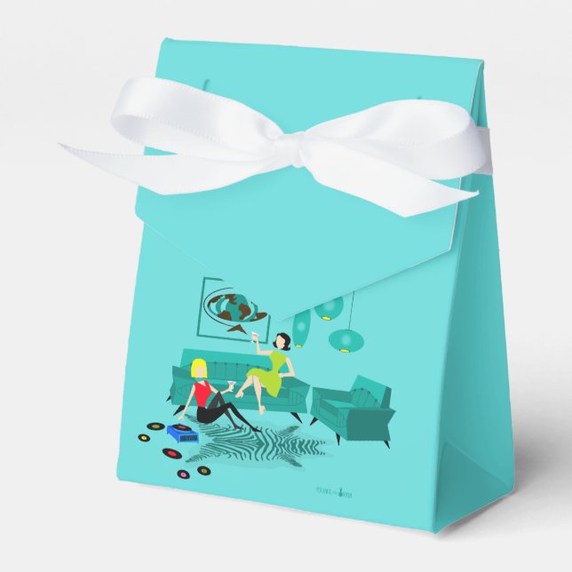 Caja Para Regalos Chica Retro Personalizado Noche A Favor (Front Side)