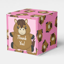 Caja Para Regalos Chica rosa Baby Shower de caballo